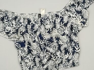 granatowe t shirty damskie: Топ H&M, S, стан - Хороший