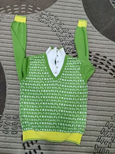свитер шерсть: Пуловер, цвет - Зеленый, L (EU 40)