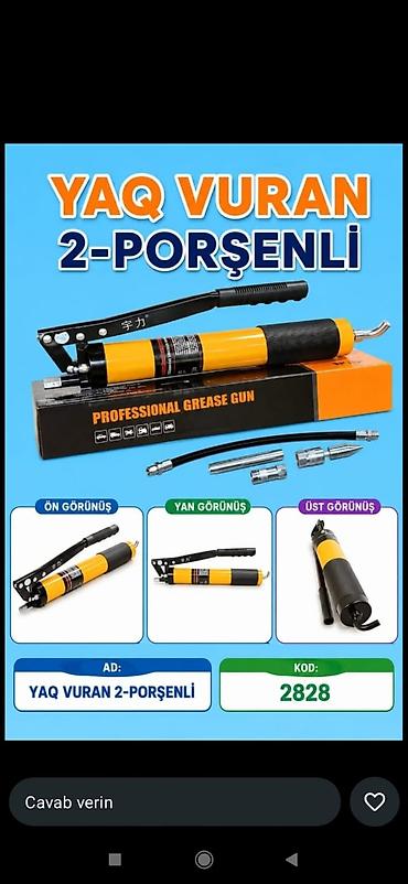 Avtomobil üçün alətlər: Məhsul: Yaq vuran 2-porşenli (Professional Grease Gun) Kod: 2828 - — 1
