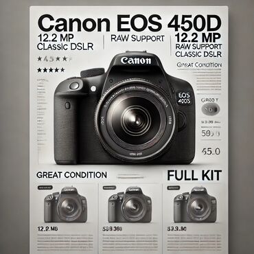 Фотоаппараты: Продается фотоаппарат Canon EOS 450D в рабочем состоянии. Объектив