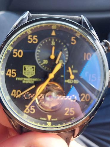 ucuz casio saat: Kvars mexanizmli qol saatı - Marka üslubunda dizaynlı, qara siferblat — 3
