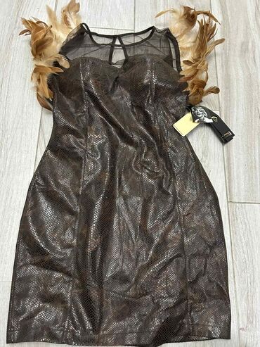 cipele za ples novi sad: 9Fashion Woman L (EU 40), XL (EU 42), color - Brown, Evening, Short sleeves