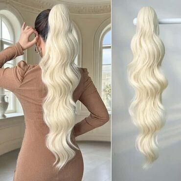 Perike i klipse: Ekstenzija rep na čičak – različite teksture i boje - Tip: sintetička — 6