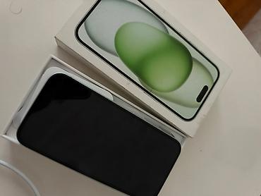 iphone telofon: IPhone 15, 128 GB, Alpine Green, Simsiz şarj, Face ID — 5