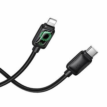 iphone xp: Кабель Hoco USB‑C — Lightning с подсветкой LED - Быстрая зарядка — 4
