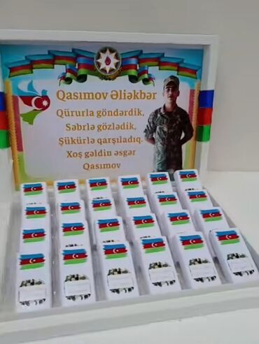 Toy paltarları: Əsger xoncalari sifarisle hazirlanir.Sifarisler en az 2-3 gun onceden