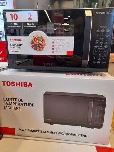 Техника для напитков: Микроволновка Toshiba, Отдельностоящая, С микроволнами, цвет - Черный, Новый