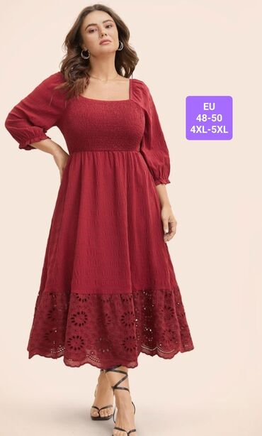 trake za kosu h: 4XL (EU 48), bоја - Crvena, Večernji, maturski, Dugih rukava