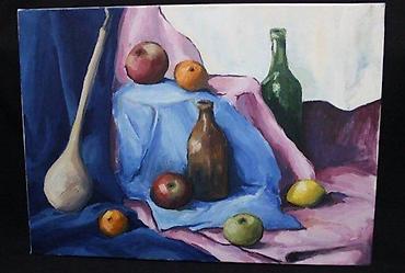 Stilske umetničke slike: SLIKA MRTVA PRIRODA, IMPRESIONIZAM, ULJE NA PLATNU, 70 X 50 | Slika — 5