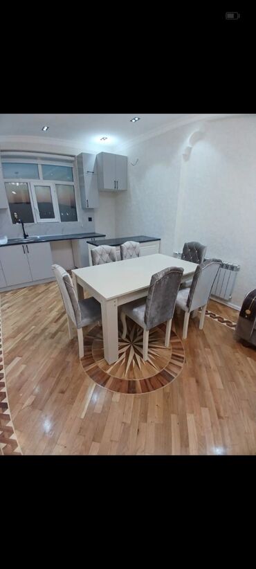 Masa və oturacaq dəstləri: Qonaq otağı üçün, Yeni, Açılmayan, Dördbucaq masa, 6 stul — 11