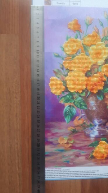 Şəkillər, tablolar: Готовая алмазная мозаика ПИОНЫ. Нужно лишь вставить в рамку. Стразы — 14