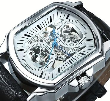 qol saatı tissot: Kişi qol saatı – skeleton dizaynlı, mexaniki - Korpus: parlaq xrom — 2
