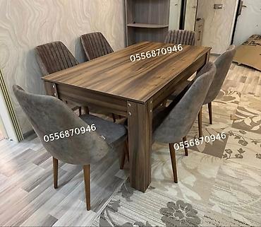 ofis stul: Qonaq otağı üçün, Yeni, Açılmayan, Kvadrat masa, 6 stul — 6