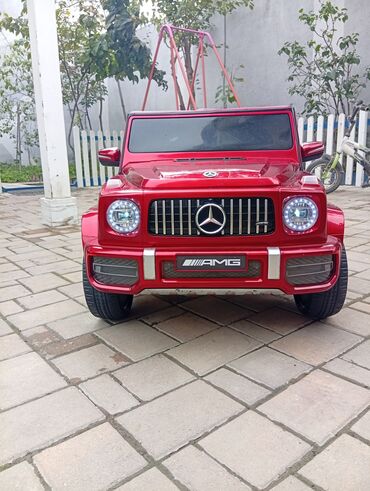 ВАЗ (ЛАДА): Uşaq üçün elektrikli maşın – Mercedes-Benz G63 AMG stili, qırmızı rəng