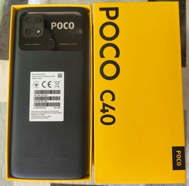 poco m 5: Poco C40, Новый, 64 ГБ, цвет - Черный, 2 SIM