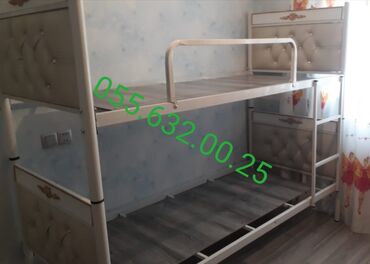 İkimərtəbəli uşaq çarpayıları: Oğlan və qız üçün, Yeni, Çarpayı, Matrassız, Siyirməsiz — 19