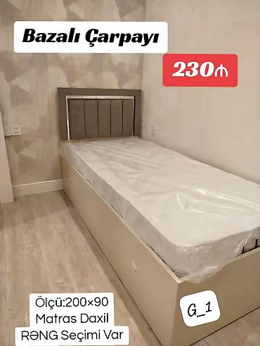 Bazalı çarpayı – müasir və funksional dizayn. - Ölçü: 200×90 sm - lalafo.az -da Bazalı çarpayı – müasir və funksional dizayn. - Ölçü: 200×90 sm -