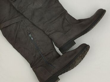 buty pudrowy róż ccc: High boots for women, size 39