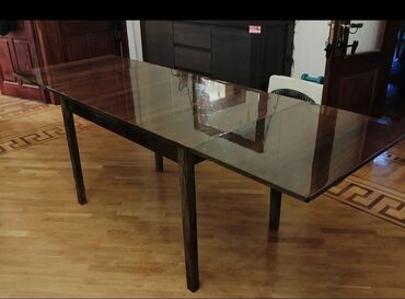 metbex ucun masa: Гостиный стол, Новый, Раскладной, Дерево, Прямоугольный стол