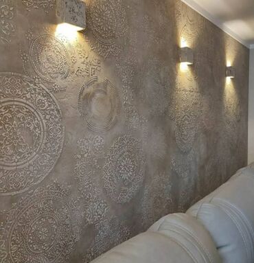 Digər divar panelləri: Xüsusi dekorativ divar boyası və relyef panelləri – Şərq naxışlı — 12