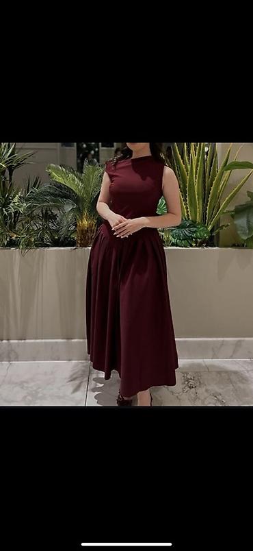 vecerni donlar: Bordo rəngli ziyafət/gecə geyimi - Model: midi uzunluqda, ətək — 1