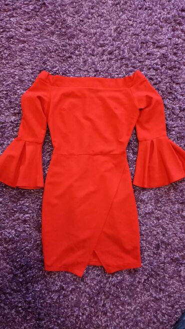 haljina a: S (EU 36), bоја - Crvena, Večernji, maturski, Drugi tip rukava