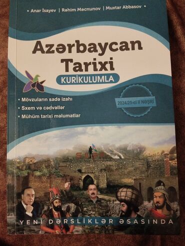 Azərbaycan Tarixi: Azərbaycan tarixi Kurikulumla 12,50 alinib 9 azn satilir ici temizdir