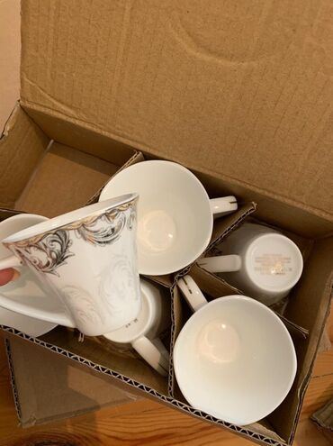 Nahar dəstləri və servizlər: Nahar dəsti, rəng - Ağ, Farfor, Moriage, 12 nəfərlik, Almaniya — 6