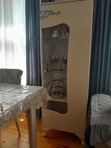perla mebel salonu: Qonaq otağı mebel dəsti - Rəng: krem-bej, gümüşü dekorativ naxışlı — 4
