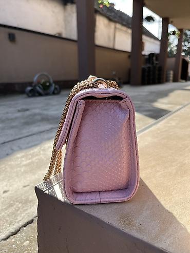 dajhman obuca: Mini torbica preko ramena – puder roze - Materijal: veštačka koža sa — 4
