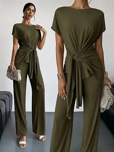 karol basic: Elegantni ženski komplet – top + pantalone sa visokim strukom - Kroj — 5