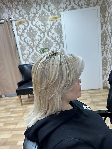 Сулуулук жана ден-соолук: Услуга: женская стрижка и окрашивание блонд в салоне - Современная — 1