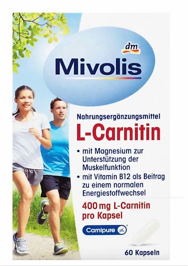 Məhsul: Mivolis L‑Carnitin kapsulları (dm) Miqdar: 60 kapsul Tərkib və