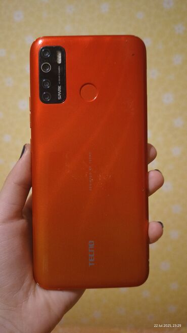 Tecno Spark 5, rəng - Narıncı, Barmaq izi, Simsiz şarj, Face ID