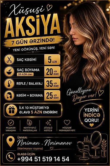 sac acıcı: Qadın saç ustaları | Saç kəsimi — 1