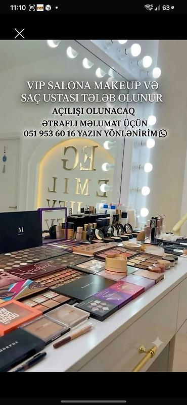 Gözəllik Salonları: VIP gözəllik salonu üçün vakansiya: makiyaj ustası və saç ustası - — 1