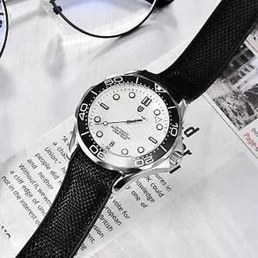 Ručni satovi: PAGANI DESIGN PD-1685 - 42mm - Bela - Omega Homage Potpuno nov muški — 4