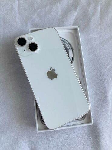 айфон 1213: IPhone 13, Колдонулган, 128 ГБ, Ак, Каптама, Куту, 91 %