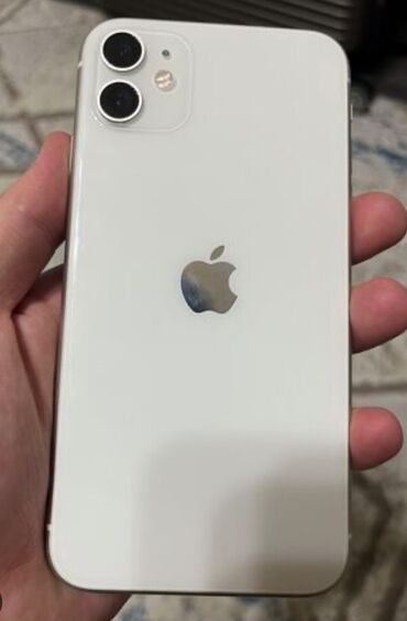 Apple iPhone: IPhone 11, Б/у, 128 ГБ, Белый, Чехол, 100 %