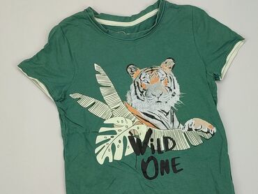 koszulka zielona: T-shirt, Little kids, 9 years, 128-134 cm, condition - Good