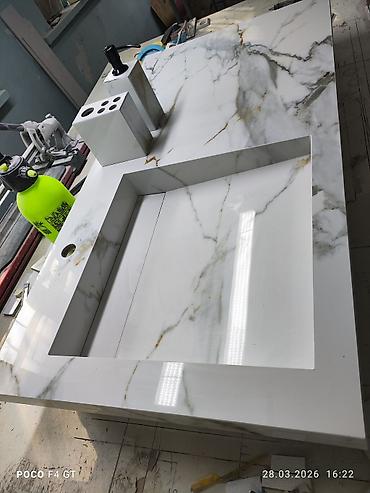 Раковины для ванной: Раковина для ванной, Квадратная форма, Материал: Керамика — 12