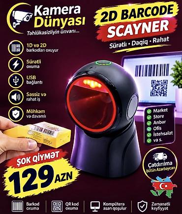 Biznes üçün avadanlıq: Masaüstü 2D barkod oxuyucu - 360° skan edən masaüstü model — 1