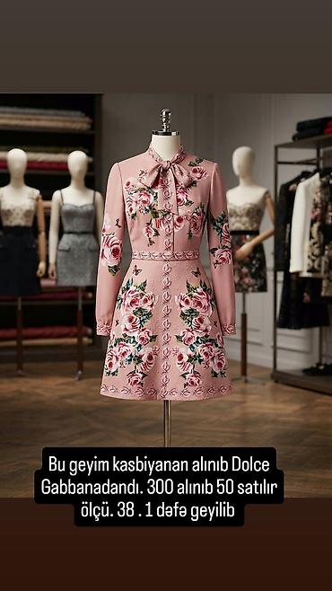 cehrayi don: Dolce & Gabbana qadın donu - Rəng: pudra çəhrayı - Naxış: güllü — 1