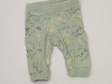 legginsy zielone dziecięce: Spodnie dresowe, 0-3 m, stan - Dobry