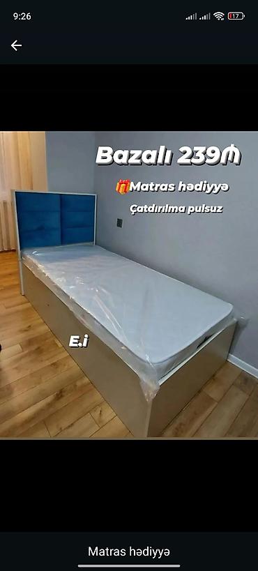 gence kravatlar: Yeni, Təknəfərlik çarpayı, Bazalı, Matras ilə, Siyirməsiz — 1