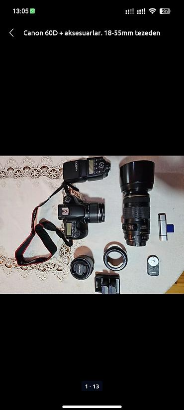 canon 60d: Canon 60D foto-video dəsti Peşəkar çəkiliş üçün tam komplekt. Dəstdə — 3