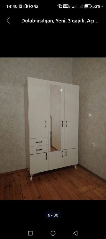 Dolablar: Yeni, 3 qapılı Düz dolab, Dolab-asılqan — 5