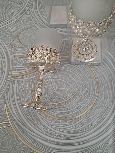 Zərif dekorativ şam qabları dəsti - Material: şüşə silindr formalı lalafo.az -da Zərif dekorativ şam qabları dəsti - Material: şüşə silindr formalı