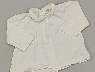 bluzka koszulowa biała: Bluzka, 0-3 m, stan - Dobry