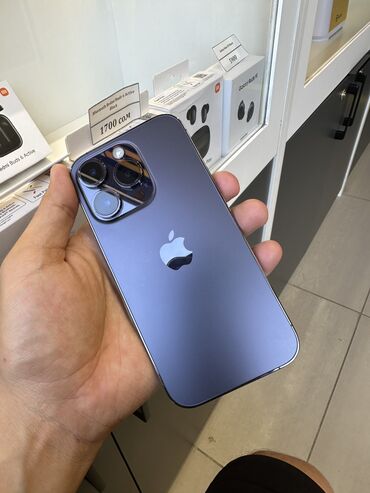 айфон хс бишкек бу: IPhone 14 Pro, Колдонулган, 256 ГБ, Deep Purple, Коргоочу айнек, Каптама, Куту, 87 %